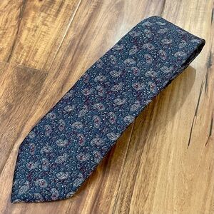 Vintage Givenchy Monsieur Tie Multicolor Paisley 100% Silk Made in Italy.